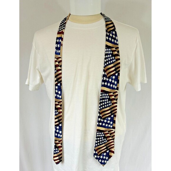 MAX RAAB Tango 100% Silk Neck Tie Americana Series "Flag of 1861" - 4th of July - Picture 2 of 7